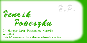 henrik popeszku business card